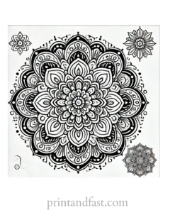 mandala coloring page classic