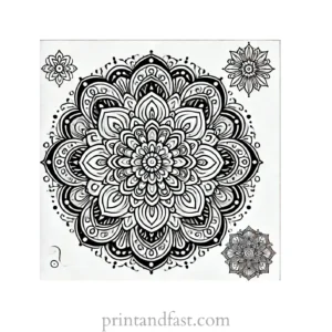 mandala coloring page classic