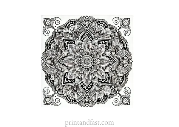 mandala coloring page