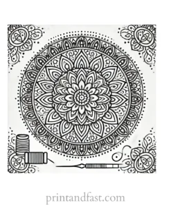 mandala coloring page design