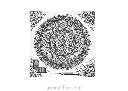 mandala coloring page design