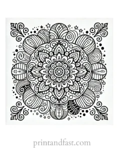 mandala coloring page doodle