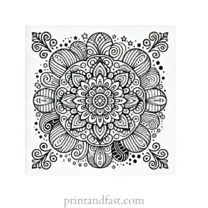 mandala coloring page doodle