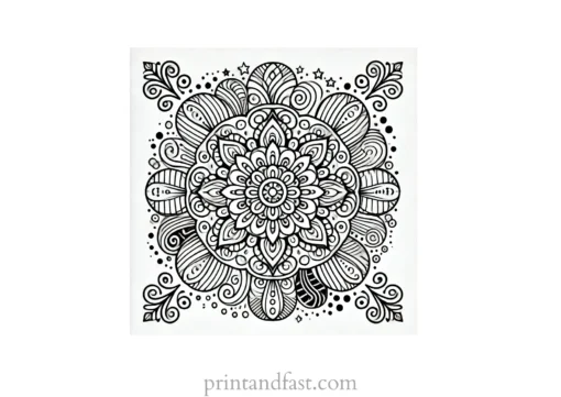 mandala coloring page doodle