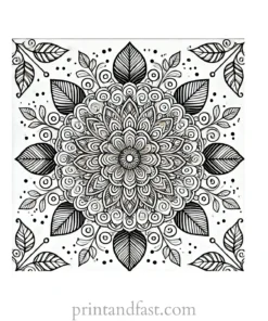 mandala coloring page easy 1