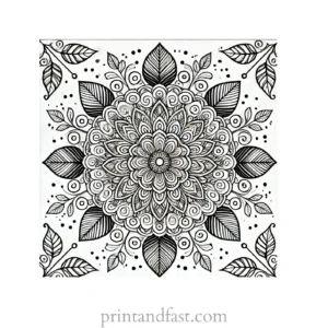 mandala coloring page easy 1