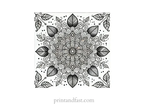 mandala coloring page easy 1