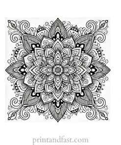 mandala coloring page for adults 1