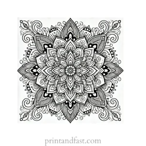 mandala coloring page for adults 1