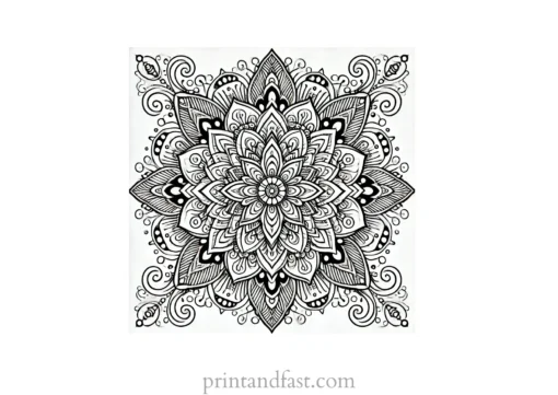 mandala coloring page for adults 1