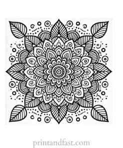 mandala coloring page for beginners