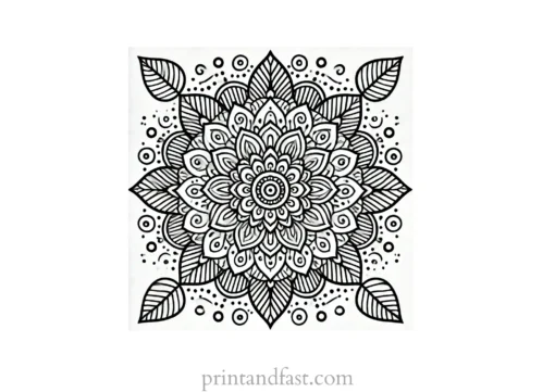 mandala coloring page for beginners