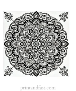 mandala coloring page for experts