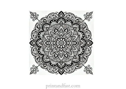 mandala coloring page for