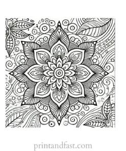 mandala coloring page for kids