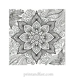 mandala coloring page for kids