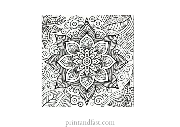 mandala coloring page for kids