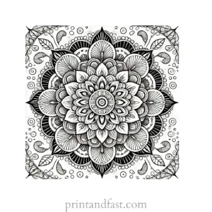 mandala coloring page for meditation