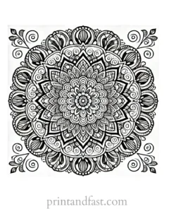 mandala coloring page for relaxation