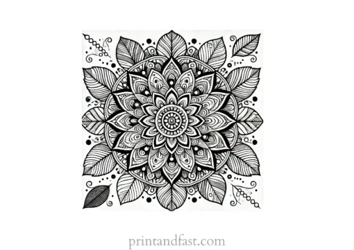 mandala coloring page for stress relief