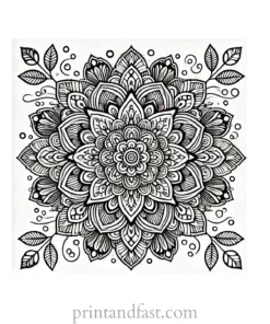 mandala coloring page free 1