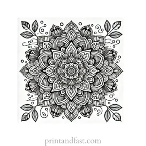 mandala coloring page free 1