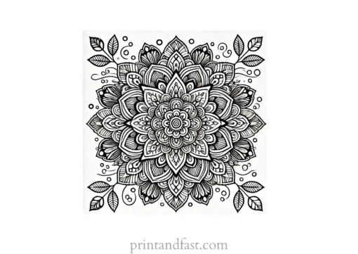 mandala coloring page free 1