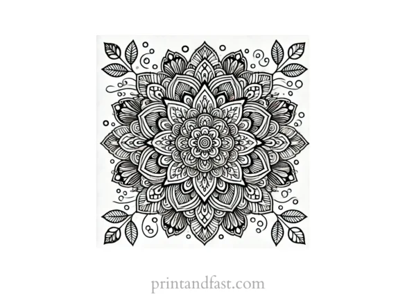 mandala coloring page free 1