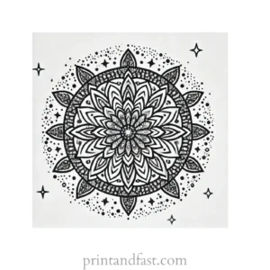 mandala coloring page glitter