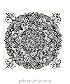 mandala coloring page high resolution