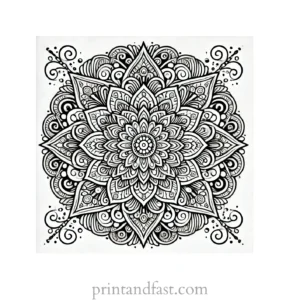 mandala coloring page high resolution