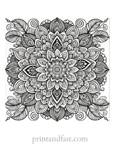 mandala coloring page intricate