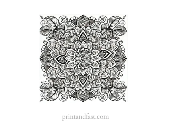 mandala coloring page intricate