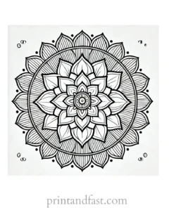 mandala coloring page lotus