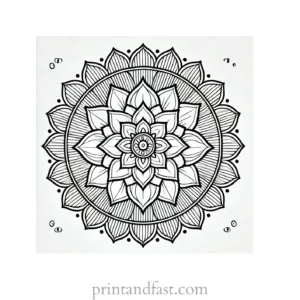 mandala coloring page lotus