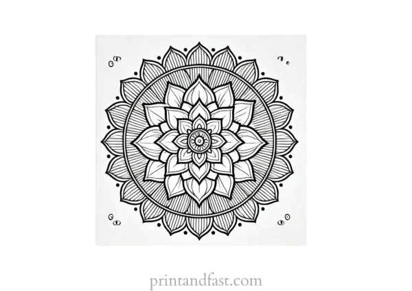 mandala coloring page lotus