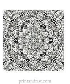 mandala coloring page mindfulness