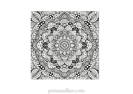 mandala coloring page mindfulness