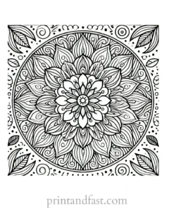 mandala coloring page minimal10