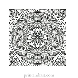 mandala coloring page minimal10