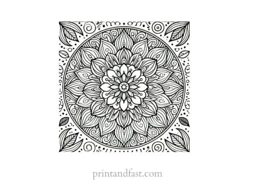 mandala coloring page minimal10