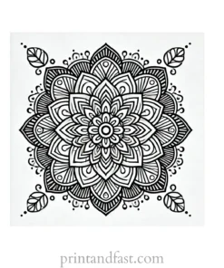 mandala coloring page minimal11