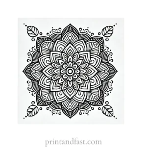 mandala coloring page minimal11