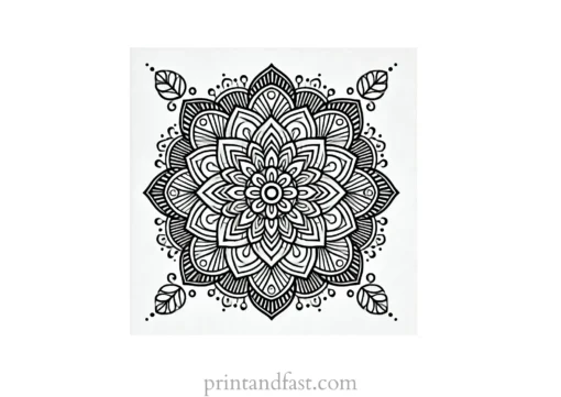 mandala coloring page minimal11