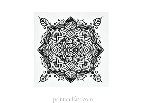 mandala coloring page minimal11