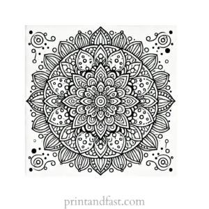 mandala coloring page minimal12