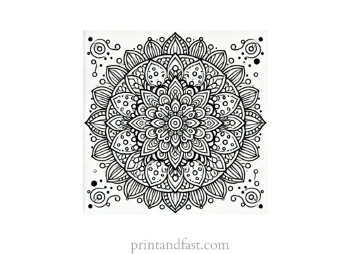 mandala coloring page minimal12