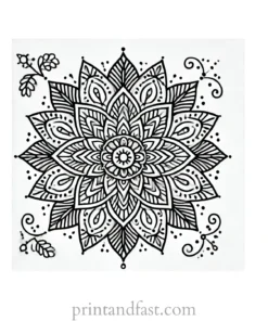 mandala coloring page minimal13