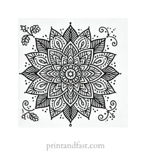 mandala coloring page minimal13