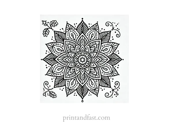 mandala coloring page minimal13